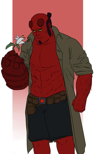 Hellboy, from Mike Mignola's comic of the same name